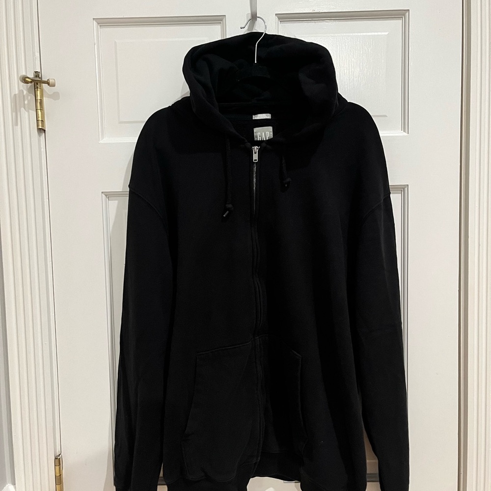 Mens Black Zip up Hoodie
